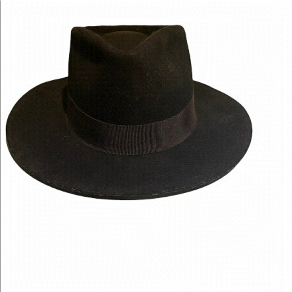 𝅺smithbilt black fedora hat